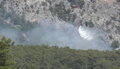 Kemerdeki orman yangını kontrol altına alındı