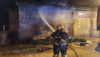 Kırıkhanda müstakil evde yangın