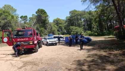 Manavgatta çalılık yangını büyümeden söndürüldü