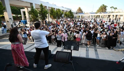 Mersinde öğrencilere YKS öncesi moral etkinliği