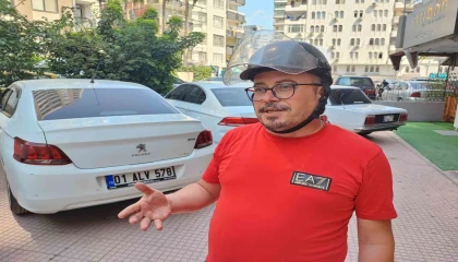 Otomobil sürücüsüne ‘kask cezası şoku