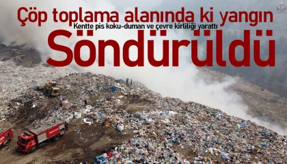 Samandağda çöplük yangını