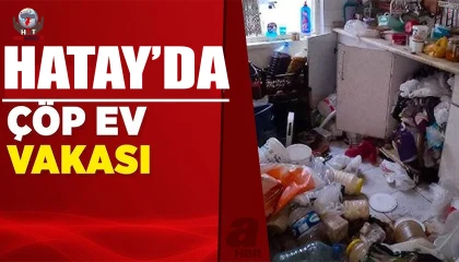 Sokaklarda topladığı çöpleri 7 yıldır evinde biriktiren zihinsel engelli kadının çöp evinde temizlik çalışması başladı