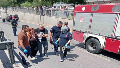 Takla atan araçtan burnu bile kanamadan çıktı