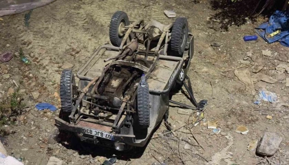 Takla atan cipte bulunan 2 kişi yaralandı