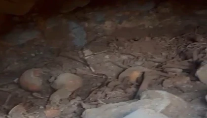 Temel açma çalışması sırasında kafatasları ve kemikler çıktı