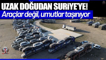Uzak Doğudan getirilen yüzlerce ikinci el araç tırlarla Suriyeye taşınıyor