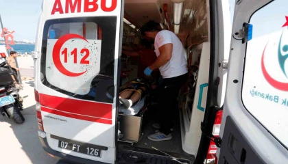 Varyanttan aşağı atılan scooter 15 yaşındaki çocuğun başına düştü