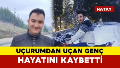 Virajı alamayarak uçurumdan uçan genç motosikletçi öldü