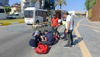 Yola taşan su kazaya neden oldu, motosiklet sürücüsü yaralandı