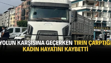 Yolun karşısına geçerken tırın çarptığı kadın hayatını kaybetti
