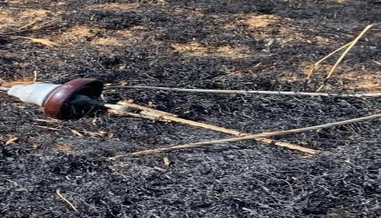 Yüksek gerilim hattı koptu, buğday tarlası alev aldı