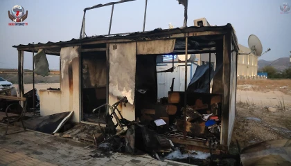 Alevlere teslim olan konteyner iş yeri kullanılamaz hale geldi