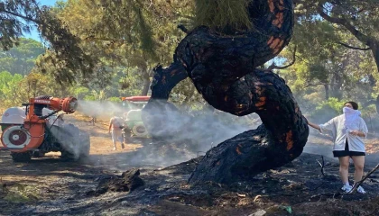 Antalyadaki orman yangınında duygulandıran anlar