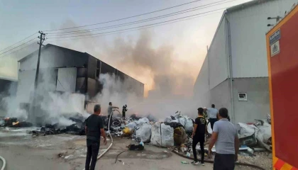 Burdurda sanayi sitesinde yangın