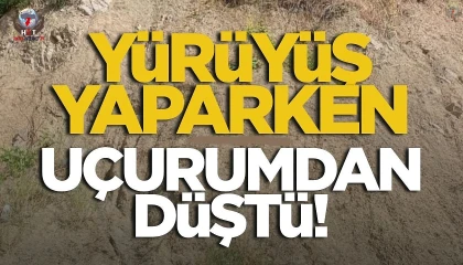 Dörtyolda uçurumdan düşen şahıs yaralandı