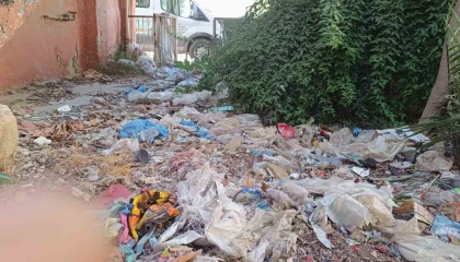 Evin bahçesinden kamyon dolusu çöp çıktı