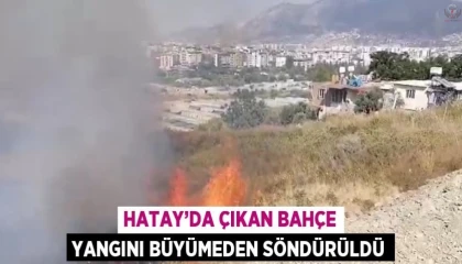 Hatayda çıkan bahçe yangını büyümeden söndürüldü