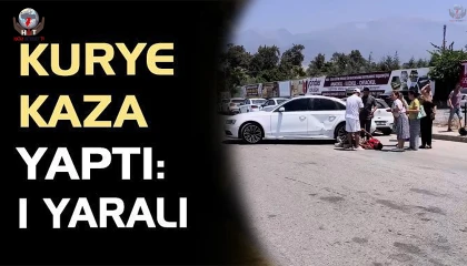 Hatayda motosikletli kurye kaza yaptı: 1 yaralı