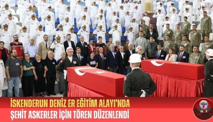 İskenderun'da şehitler için tören düzenlendi