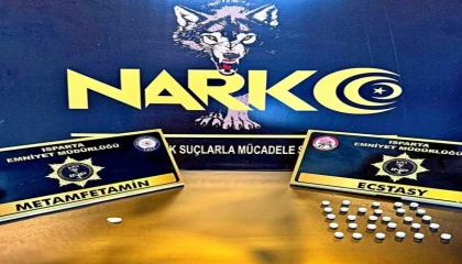 Isparta girişinde narkotik operasyonu: Ecstasy ve metamfetamin ele geçirildi