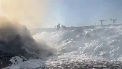 Kahramanmaraşta 300 ton saman kül oldu