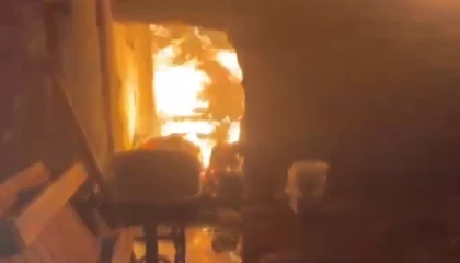 Kahramanmaraşta ahır yangını, 2 hayvan telef oldu