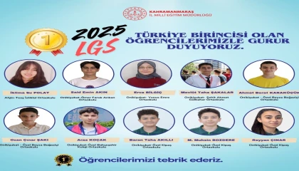 Kahramanmaraşta LGSde büyük başarı: 10 öğrenci 500 tam puan aldı