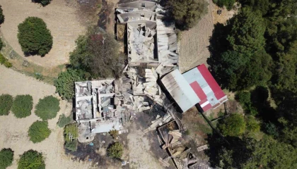 Kozandaki yangında hasar tespit çalışmaları yapıldı