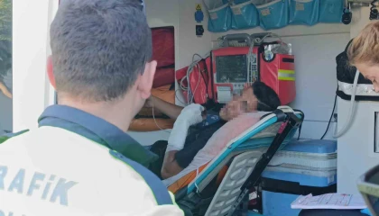 Motosikletle kaza yapıp yaralandı, polise bisikletle yaptım dedi