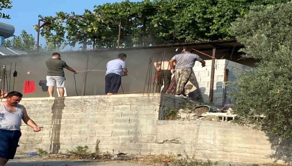 Osmaniyede ev yangını