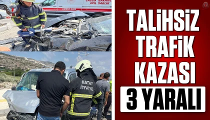Samandağda trafik kazası: 3 yaralı