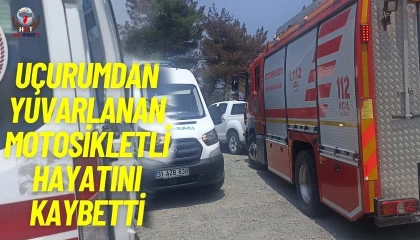 Uçurumdan yuvarlanan motosikletli hayatını kaybetti
