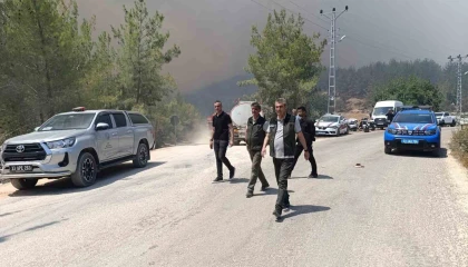Vali Toros, Silifkedeki yangın söndürme çalışmalarını yakından takip etti