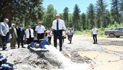 Zorkun Yaylasında su sorunu çözüme kavuşuyor