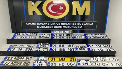 Adanada 27 sahte plaka ele geçirildi