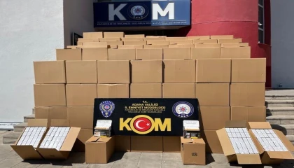 Adanada 7 milyon 910 bin adet kaçak makaron ele geçirildi