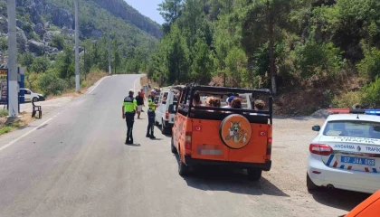 Alanyada safari araçlarına yönelik denetimlerde 19 araca ceza kesildi