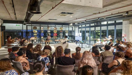 Antalyada hangdrum ve santur atölyesi müzikseverlerle buluştu