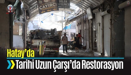 Asrın felaketinde hasar alan Tarihi Uzun Çarşıda restorasyon çalışması yıkımla başladı