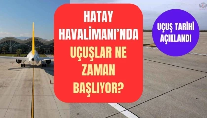 Depremde hasar alan Hatay Havalimanındaki çalışmalarla birlikte ilk yurt dışı uçuş Kıbrısa gerçekleşecek