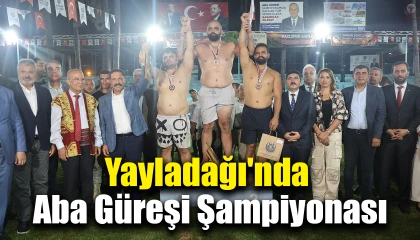 Depremin yaralarının sarıldığı Hatayda aba güreşi heyecanı yaşandı