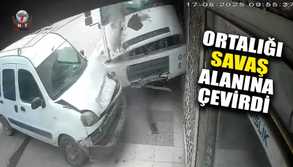 Freni boşalan arazöz ortalığı savaş alanına çevirdi: O anlar kamerada
