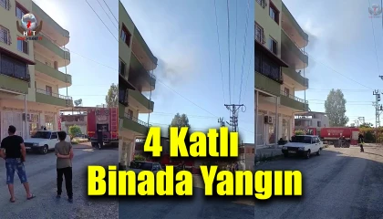 Hatayda 4 katlı binada yangın