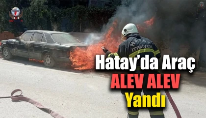 Hatay’da araç küle döndü