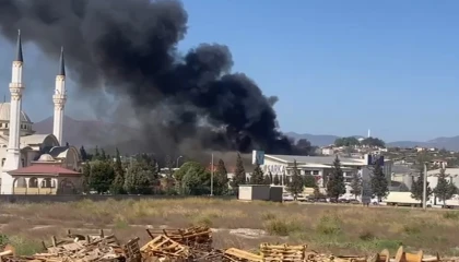 Kahramanmaraşta fabrika yangını