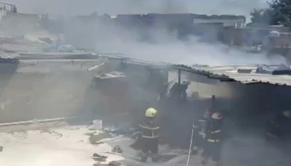 Kahramanmaraşta iş yeri yangını