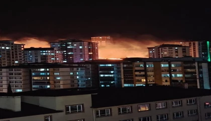 Kahramanmaraşta otluk alanda yangın