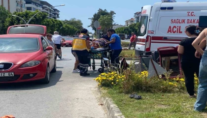 Kazada baba oğul hastanelik oldu