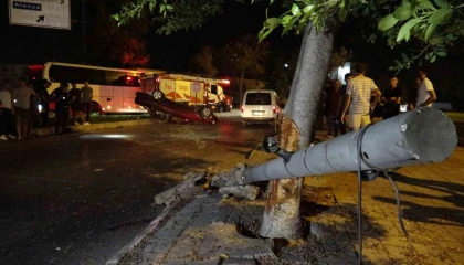 Kontrolden çıkan Tofaş, takla atarak durabildi: 1 yaralı